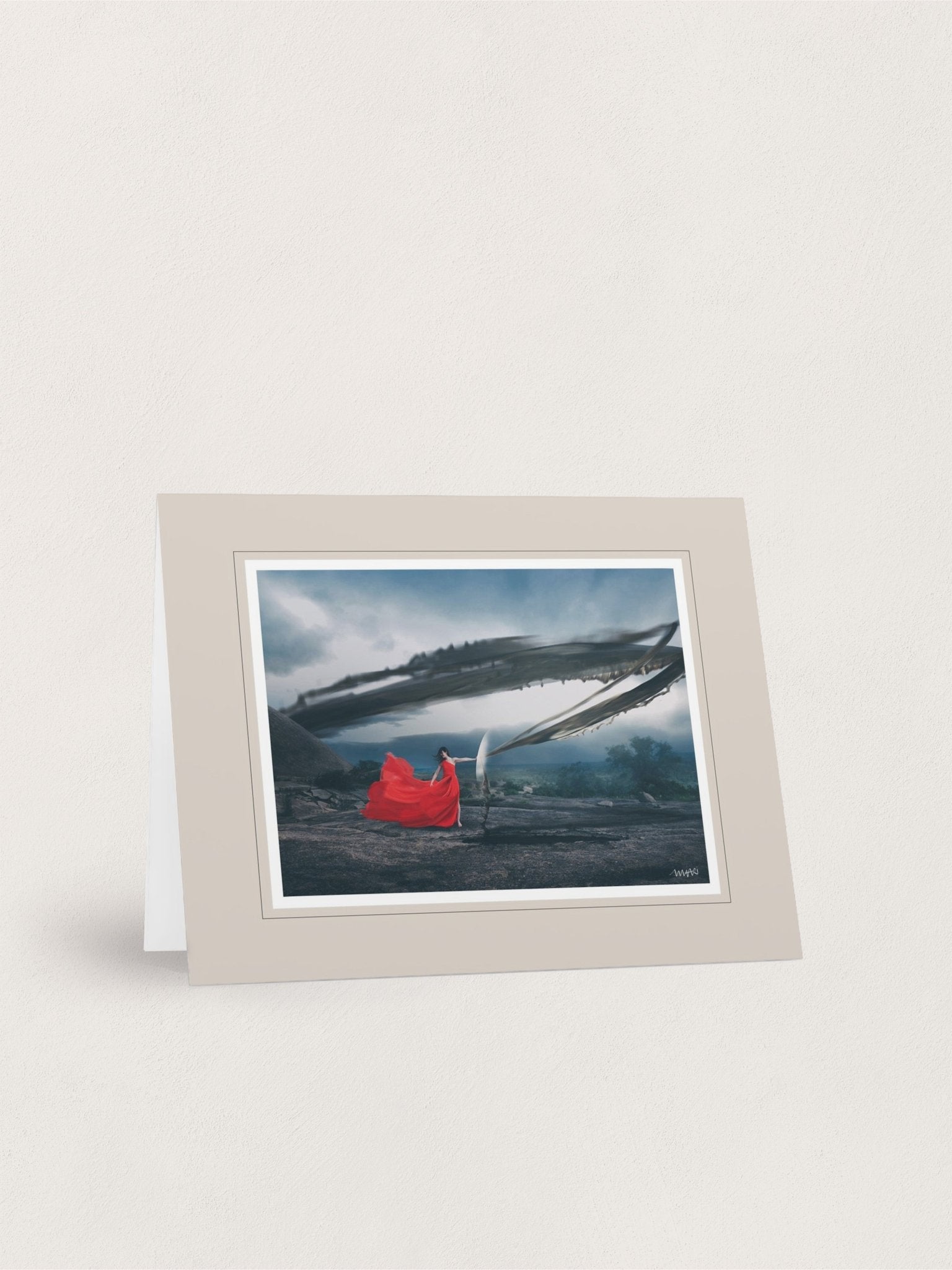 "Destroying Destruction" - Greeting Cards -front-back-set-blank- FIGHTSONG STUDIO-Maari Christante