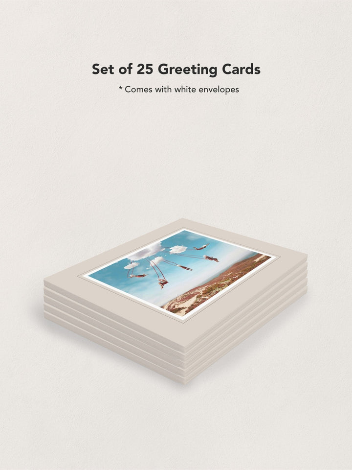 "Flying Free" - Greeting Cards -front-back-set-blank- FIGHTSONG STUDIO-Maari Christante
