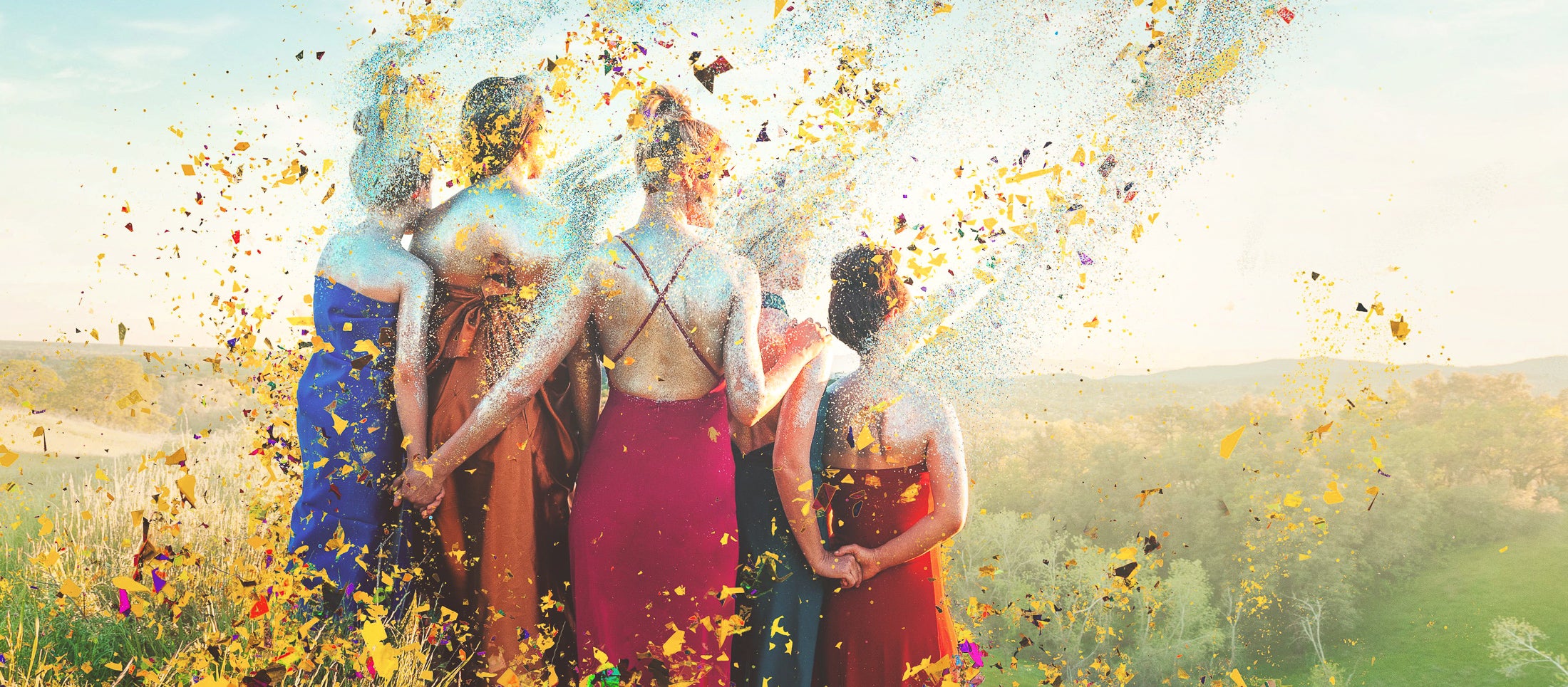The Star within the Sisters image Fightsong Studio group of girls painted in dresses