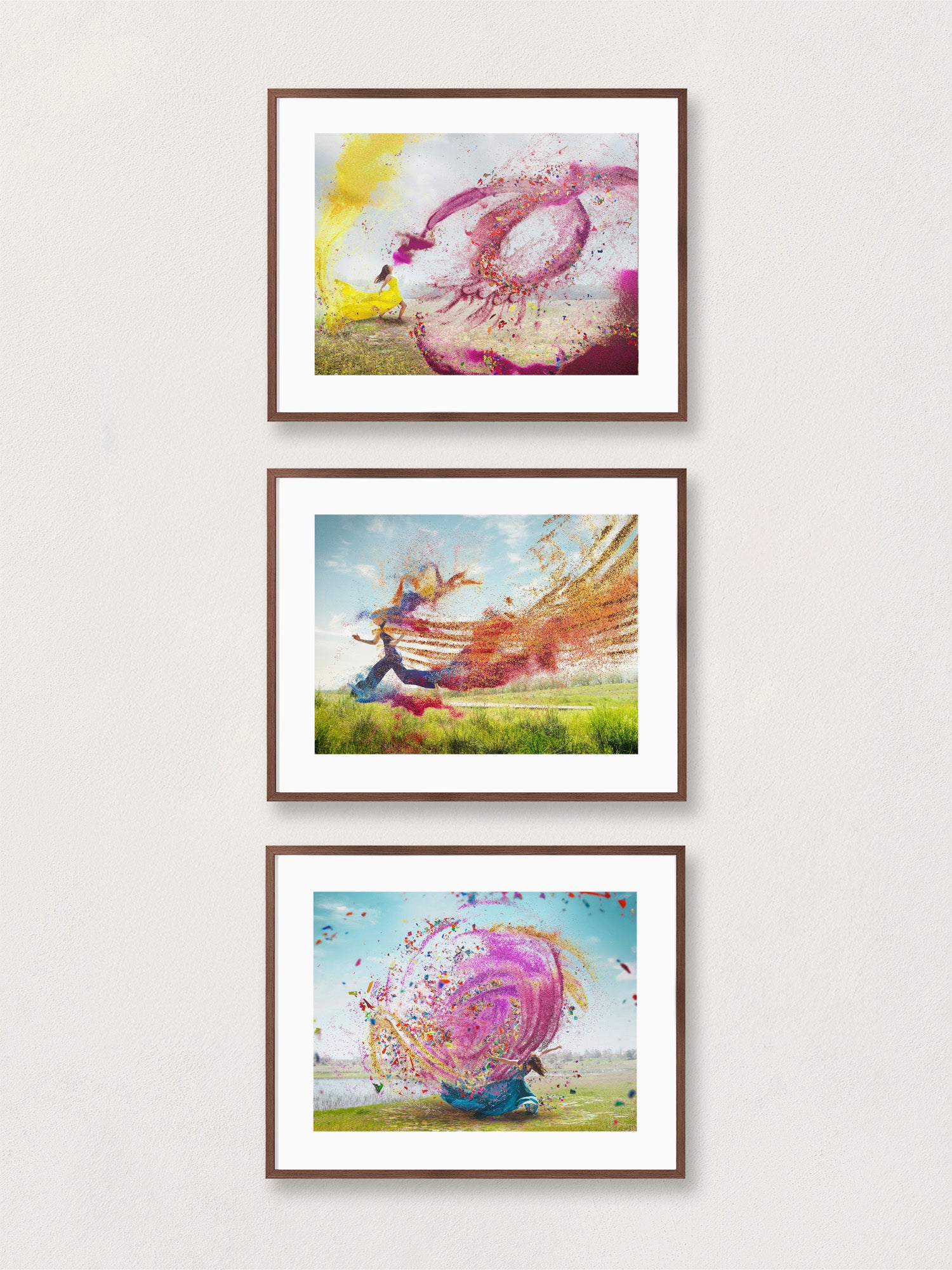 "Glitter & Grit"  - Three Print Wall Art Set