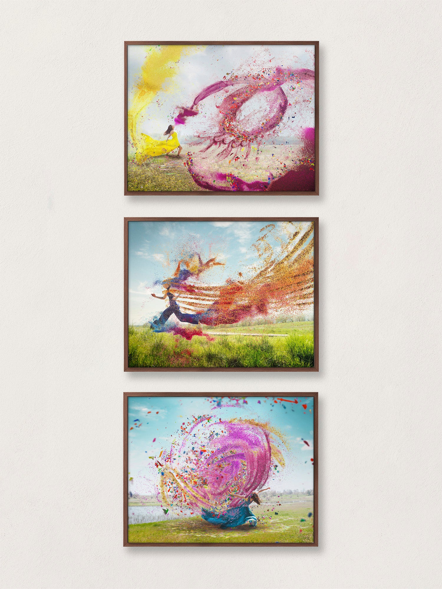 "Glitter & Grit"  - Three Print Wall Art Set