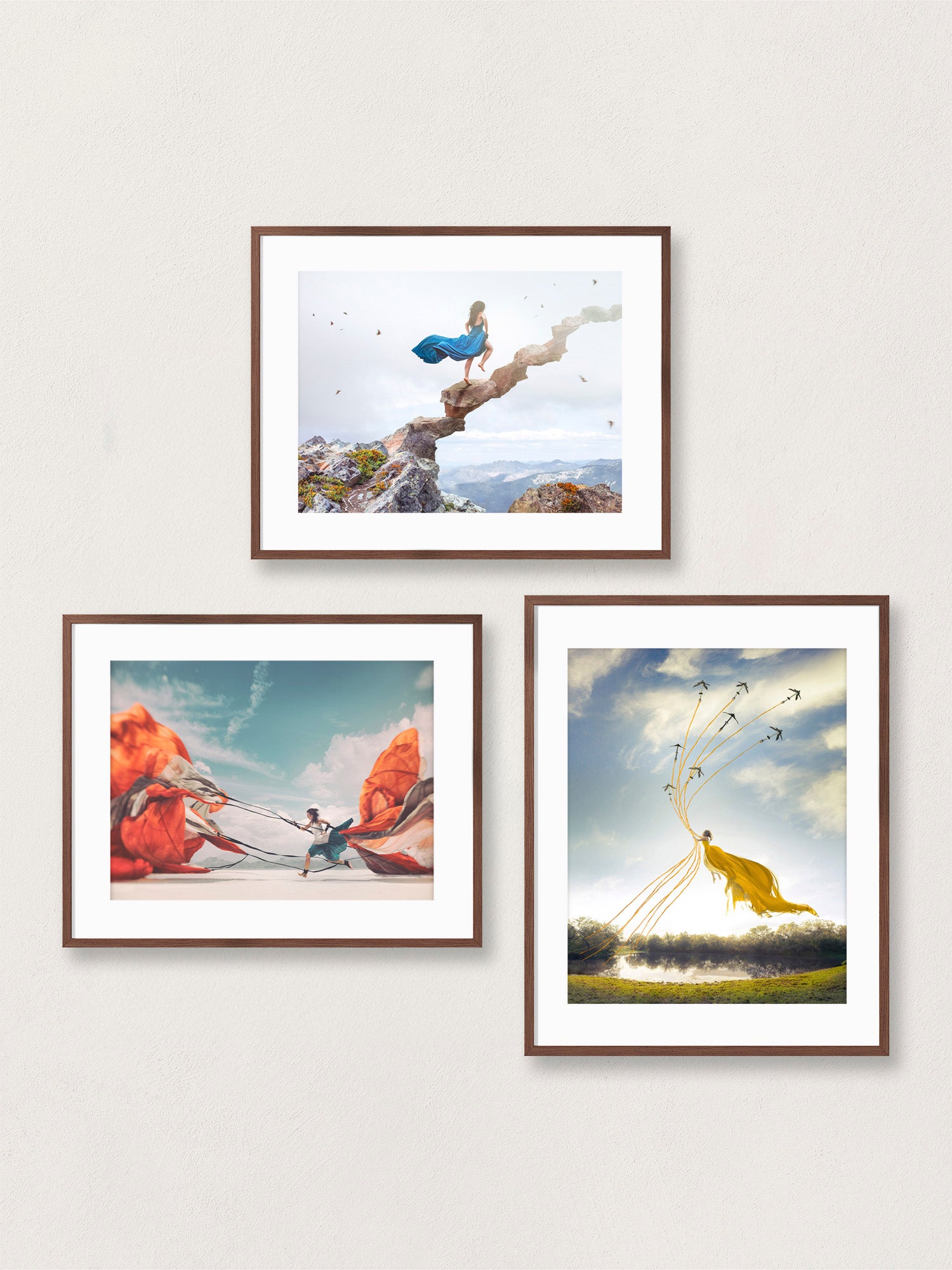 "Small Brave Steps" - Three Print Wall Art Set