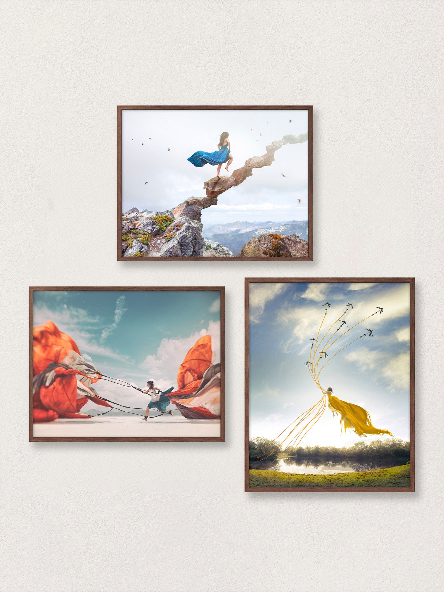 "Small Brave Steps" - Three Print Wall Art Set