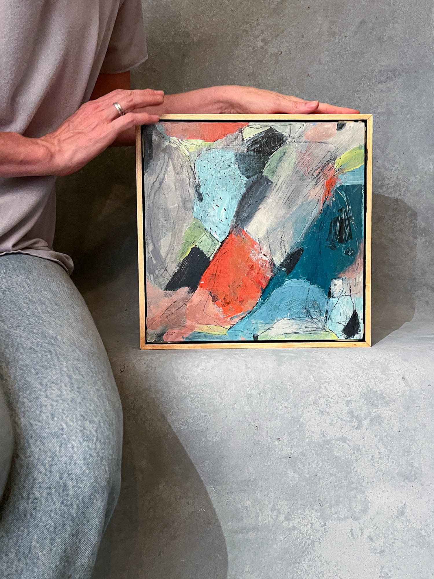 "Torchbearer" - Original Abstract Painting - 12x12