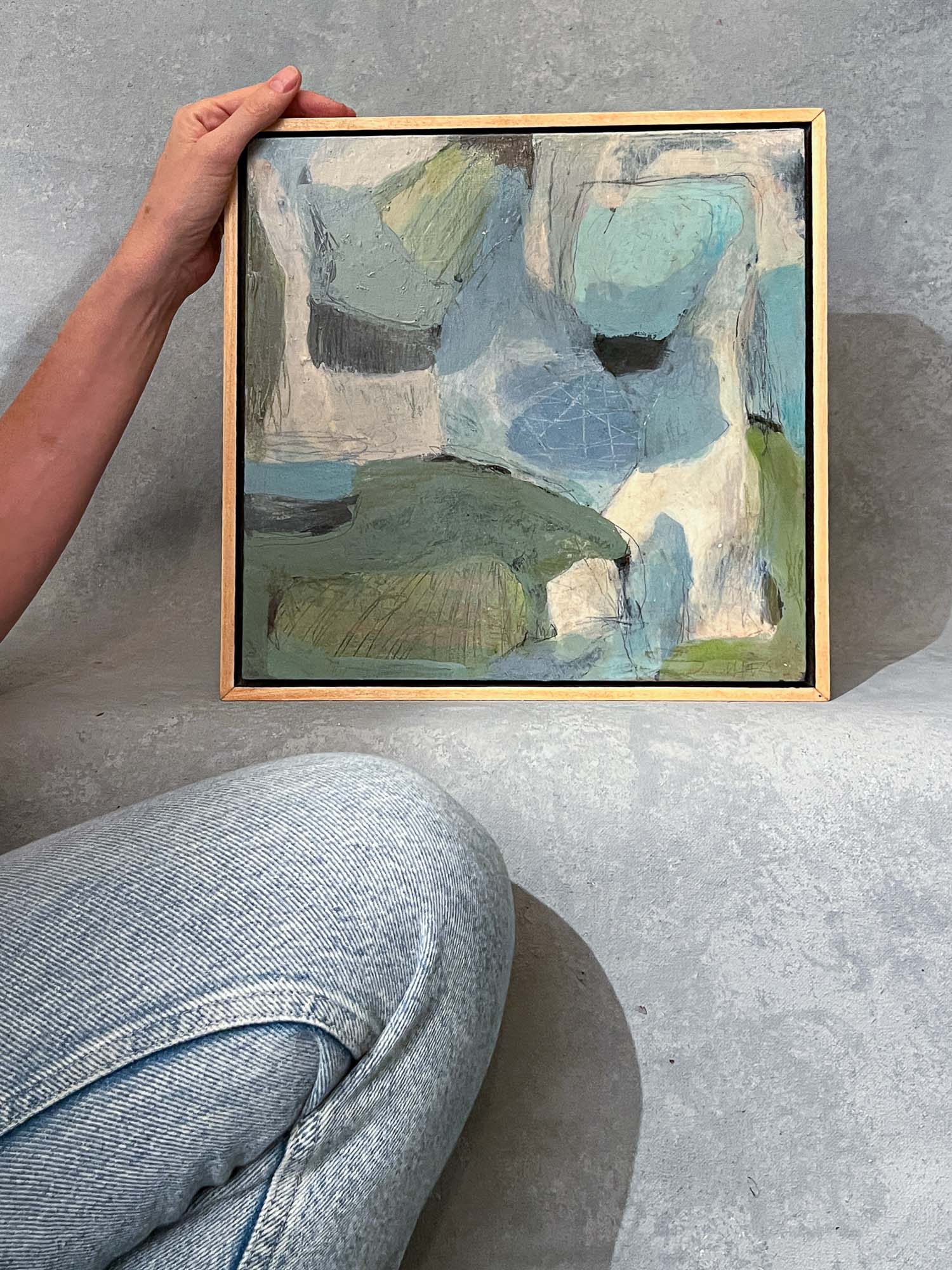 "Summoning Spring" - Original Abstract Painting - 12x12