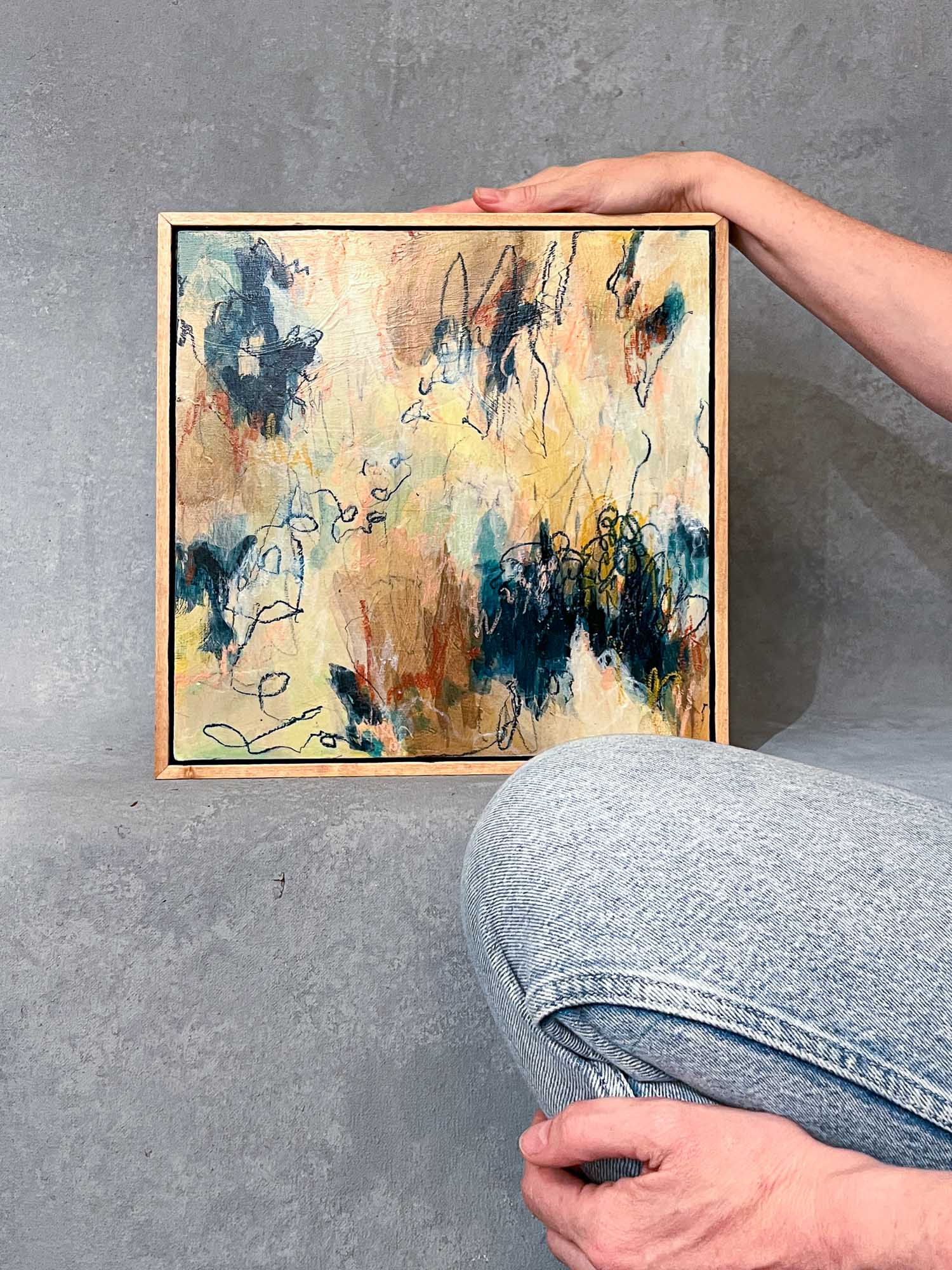 "Songs Beneath the Surface" - Original Abstract Painting - 12x12