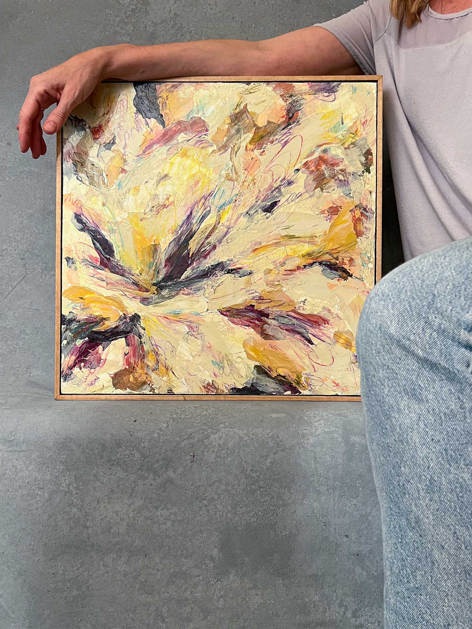 "A Memory in the Making I" - Original Abstract Painting - 18x18