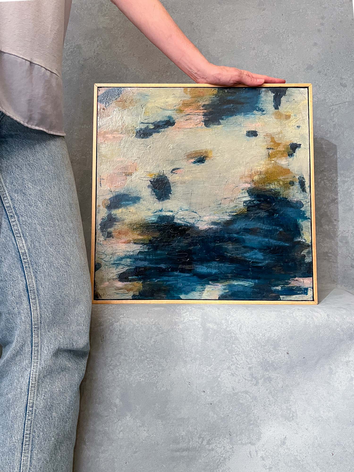 "Traces of Serenity" - Original Abstract Painting - 18x18