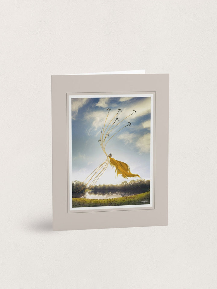 "Anchored for Flight" - Greeting Cards -front-back-set-blank- FIGHTSONG STUDIO-Maari Christante