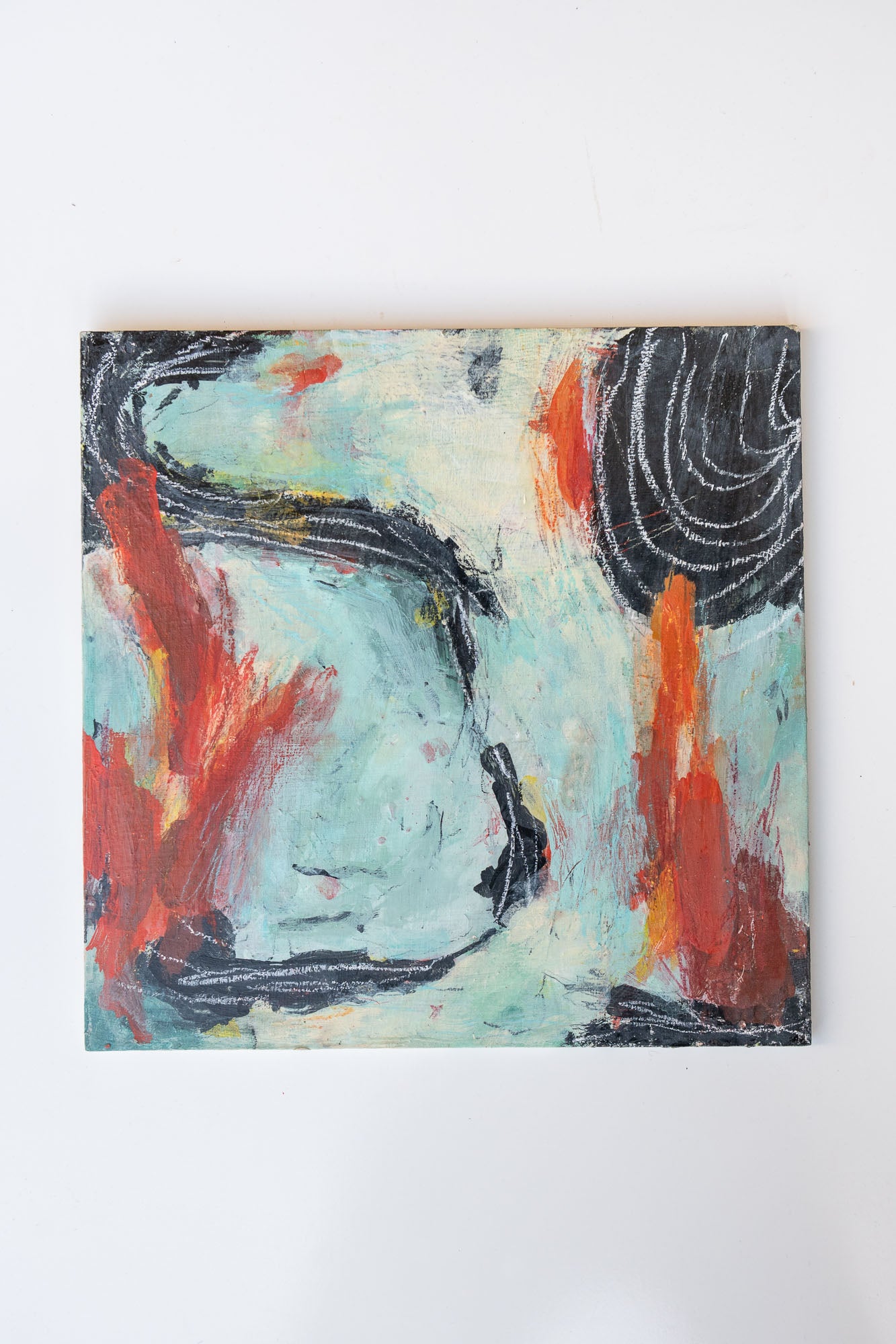 "SOS - Original Abstract Painting" - 12x12 (UNFRAMED)