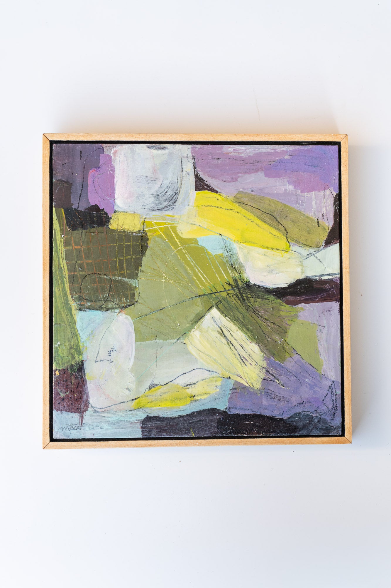 "When the Land Breaks Open" - Original Abstract Painting - 12x12