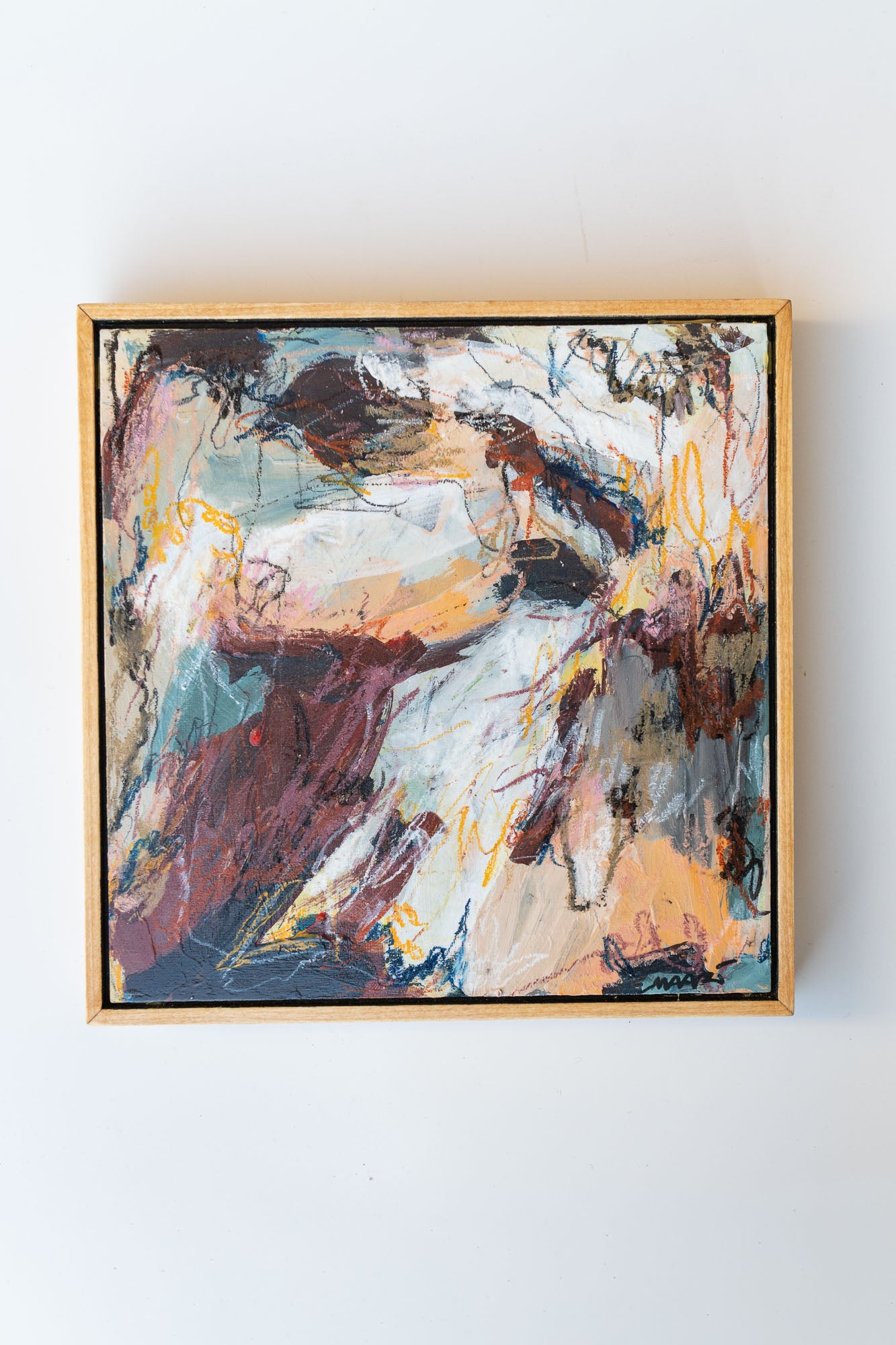 "Brave Like a Bull" - Original Abstract Painting - 12x12