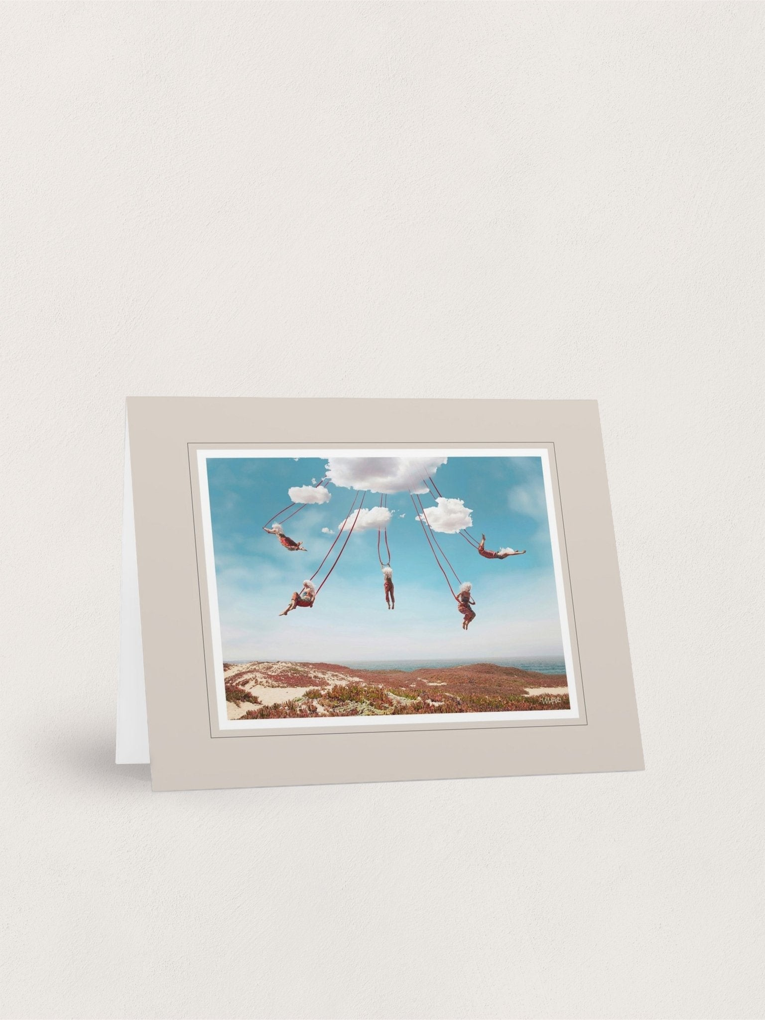 "Flying Free" - Greeting Cards -front-back-set-blank- FIGHTSONG STUDIO-Maari Christante